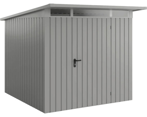 Gartenschuppen aus Metall mit Tür und Oberlicht