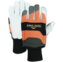 Arbeitshandschuhe mit Handfläche aus Leder und Textilrücken