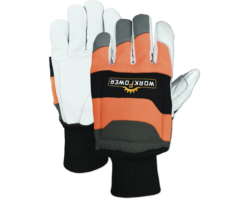 Arbeitshandschuhe mit Handfläche aus Leder und Textilrücken