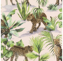 Tapete mit Leoparden- und Pflanzenmuster