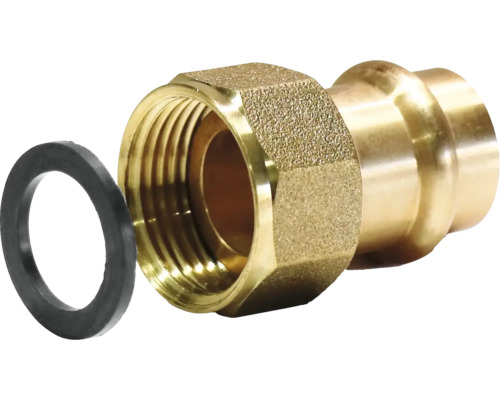 Messingverschraubung mit Dichtungsring für Rohranschlüsse