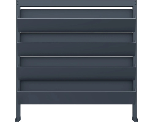 Sichtschutzzaun aus Aluminium mit horizontalen Lamellen