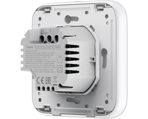 Aqara Fußbodenheizung Thermostat W500 Rückseite