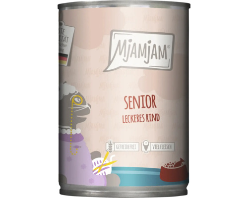 Mjamjam Senior Hundefutter Leckeres Rind Dose