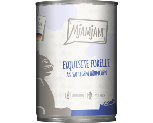 Mjamjam Katzenfutter Forelle und Huhn in Dose