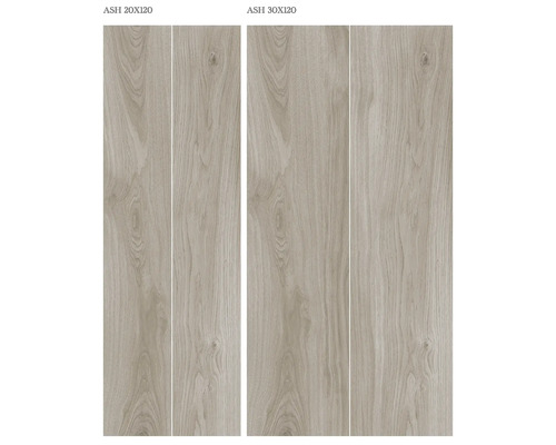 Muster zur Bodenfliese SKIEN Ash Fliesen im Holzdesign, Asche, in den Größen 20x120 und 30x120
