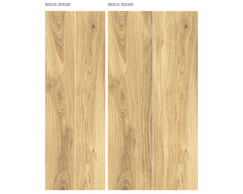 Muster zur Bodenfliese SKIEN Oak Beige Fliesen im Format 20x120 und 30x120 mit Holzoptik