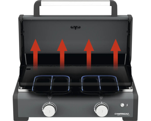 Campingaz Grill mit Deckel und zwei Kochstellen