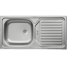 Spüle aus Edelstahl mit Abtropffläche