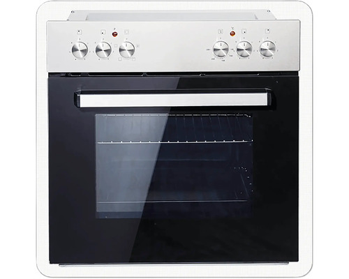 Backofen mit Bedienknöpfen und Glastür