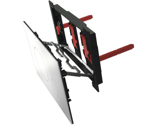 Aufputz-Spülkasten mit Betätigungsplatte und Befestigungsmaterial für die Wandmontage