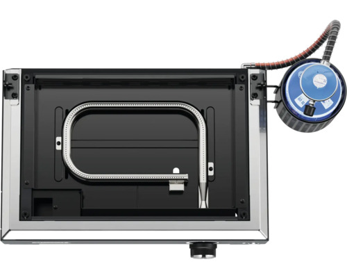 Grill mit Gasbrenner und Regler