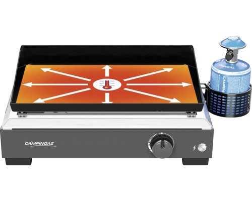 Campinggrill mit Temperaturanzeige und Gaskartusche