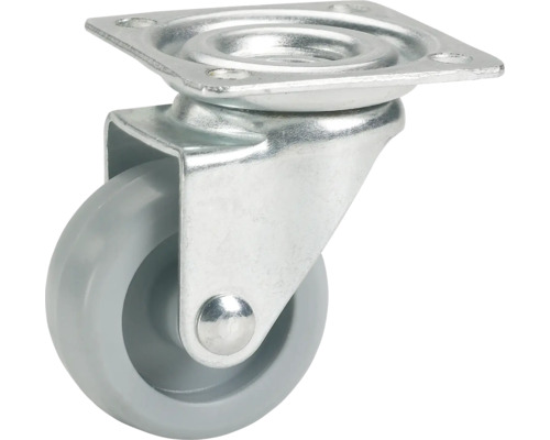 Lenkrolle mit Platte aus Metall und Kunststoff