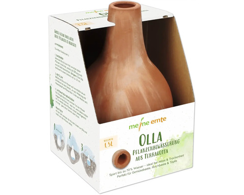 Olla Pflanzenbewässerung aus Terrakotta in Verpackung