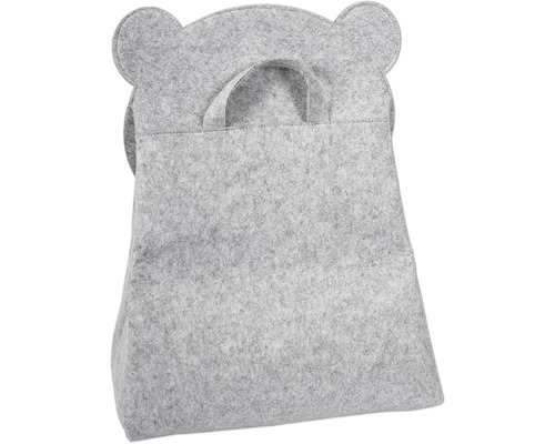 Aufbewahrungskorb aus Filz mit Tragegriffen und Bärenohren
