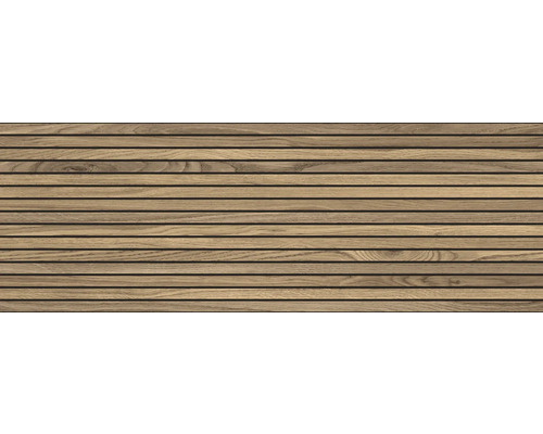 Muster zur Wandfliese SKIEN Oak Holzpaneel mit Lamellenstruktur