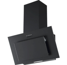 Schwarze Dunstabzugshaube mit Bedienfeld