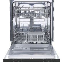 Offener Geschirrspüler mit Geschirrkörben