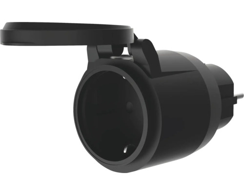 Schutzkontaktsteckdose mit Klappdeckel