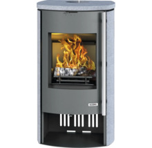 Kaminofen mit Holzfeuer und Accente Logo