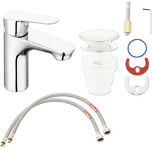 Waschtischarmatur mit Zubehör für die Installation