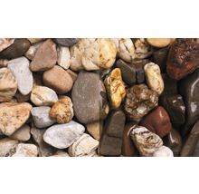 Nahaufnahme von Zierkieseln für den Gartenbereich