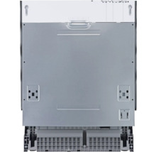 Rückansicht eines Geschirrspülers mit Fächern und Aussparungen