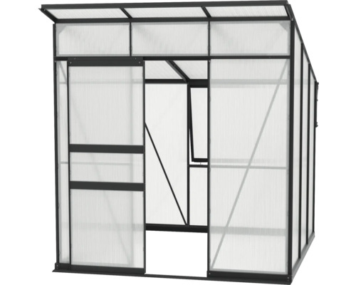 Gewächshaus mit Schiebetür und Fenster