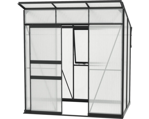 Gewächshaus mit Schiebetür und Fenster zur Pflanzenzucht