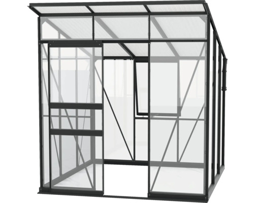 Gewächshaus mit Schiebetür und Fenster