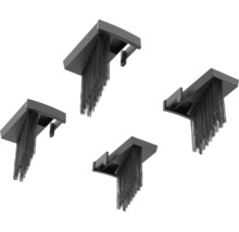 Vier Bürstendichtungen für Tür oder Fenster