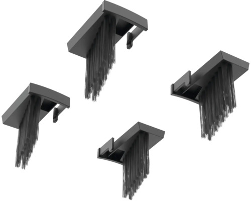 Vier Bürstendichtungen für Tür oder Fenster