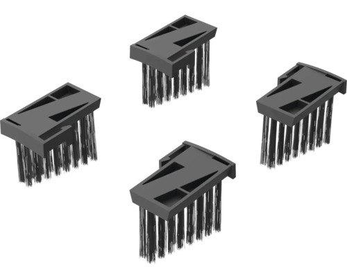 Vier schwarze Bürsten