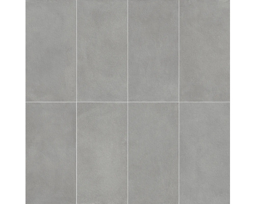 Anordnung von acht grauen Bodenfliesen