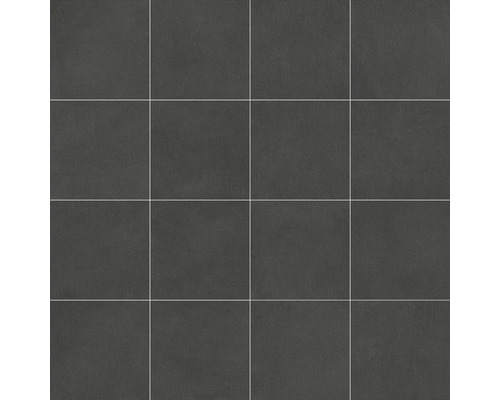 Rechteckige, dunkle Bodenfliesen, die ein gleichmäßiges Muster bilden