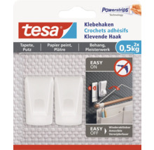 Tesa Klebehaken für Tapete und Putz, bis zu 0,5 kg Tragkraft
