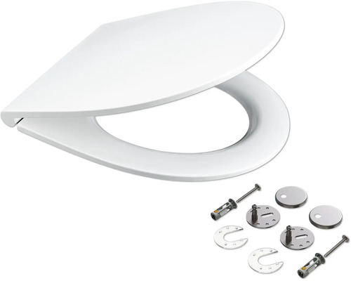 Toilettendeckel aus Kunststoff mit Montagezubehör