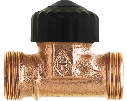 Messing-T-Stück mit schwarzer Kappe für Sanitäranwendungen