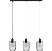 Hängelampe mit drei Lampenschirmen aus Drahtgeflecht