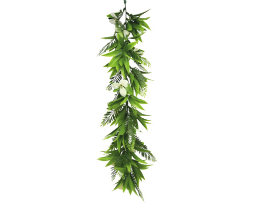 Dekorative Girlande mit Blättern und Blüten für den Innenbereich