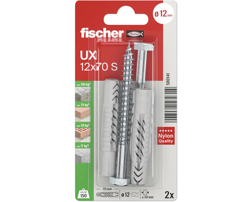 Fischer UX 12x70 S Universaldübel im Blisterpack