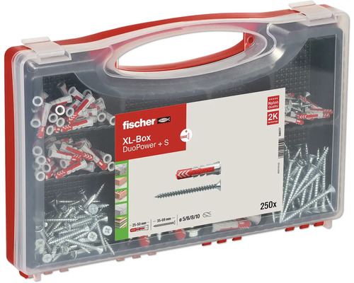 Fischer XL-Box DuoPower + S mit Dübeln und Schrauben