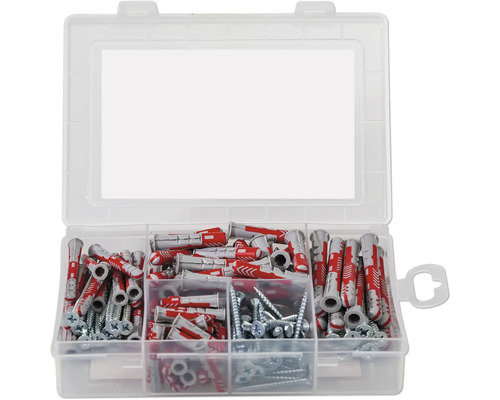 Sortimentskasten mit Dübeln und Schrauben