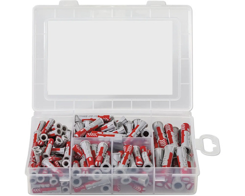 Sortimentskasten mit einer Auswahl an Dübeln