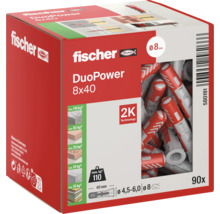 Fischer DuoPower 8x40 Dübel, 90 Stück, Verpackung
