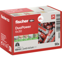 Fischer DuoPower 6x30 Dübel, 90 Stück Packung