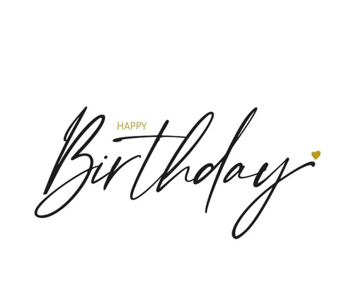 Schriftzug zum Geburtstag