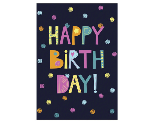 Geburtstagskarte mit der Aufschrift Happy Birthday