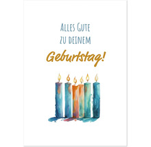 Alles Gute zum Geburtstag Grußkarte mit Kerzen